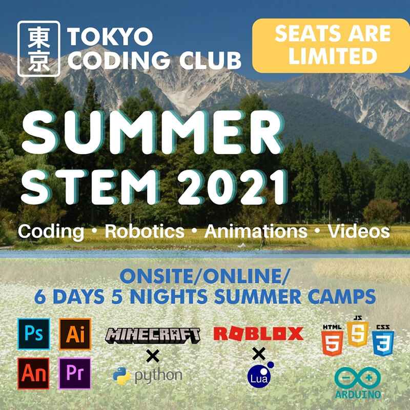Tokyo Coding Club - 6 Days 5 Nights Summer STEM Programs