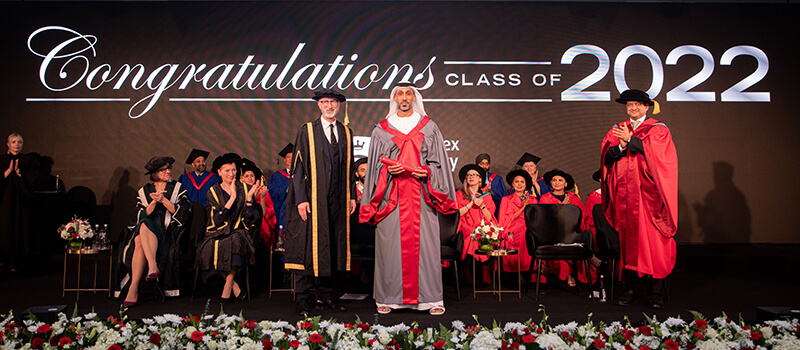 Dubai Future Foundation CEO Receives Honorary Doctorate at MDX Dubai's Class of 2022 Graduation