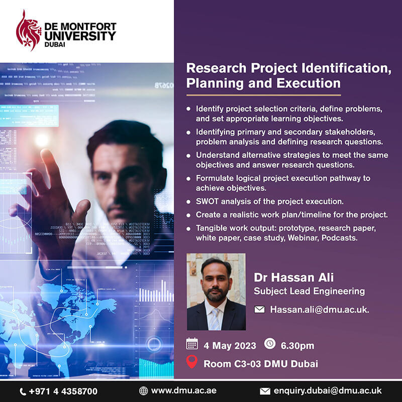 Research Project Identification, Planning and Execution - DMU