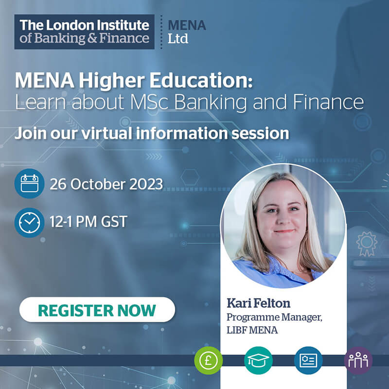 MENA Higher Education Learn about MSc Banking and Finance Previous