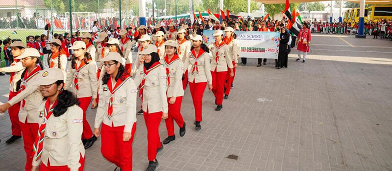UAE National Day: Students celebrate Union Day, paint school red, black, white, and green UAE National Day: Students celebrate Union Day, paint school red, black, white, and green