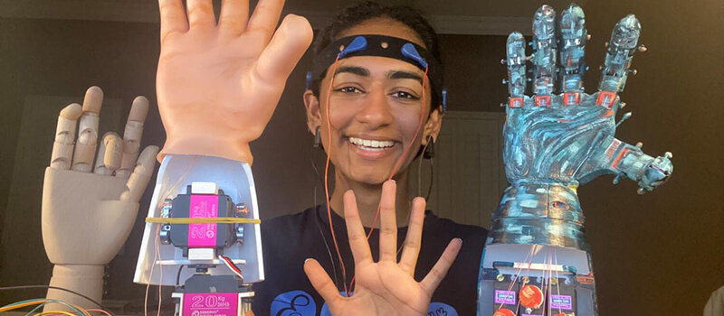 Dubai teen creates mind-controlled prosthetic hand, finalist for Global Student Prize