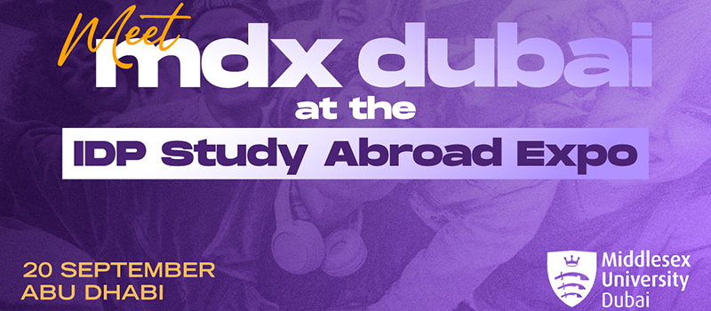 Meet MDX Dubai at the IDP Study Abroad Expo in Abu Dhabi