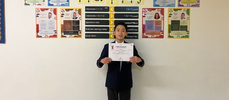 Young Repton Abu Dhabi Student Excels in Prestigious Global AMC 8 Challenge