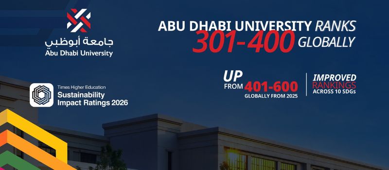 ADU Ranked Among World’s Top 400 in THE Sustainability Impact Ratings 2026